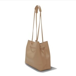 8 Other Reasons Beige Vegan Leather Shoulder Bag